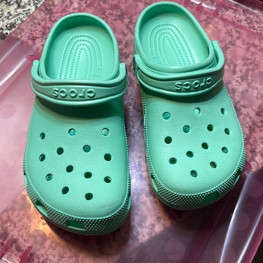 Mint Green Crocs